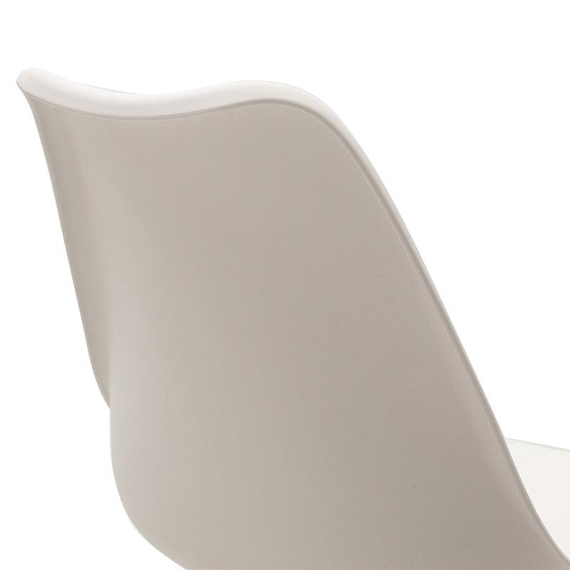 Scaun de birou Gaston II PP-PU, 48x57x80 cm - Alb
