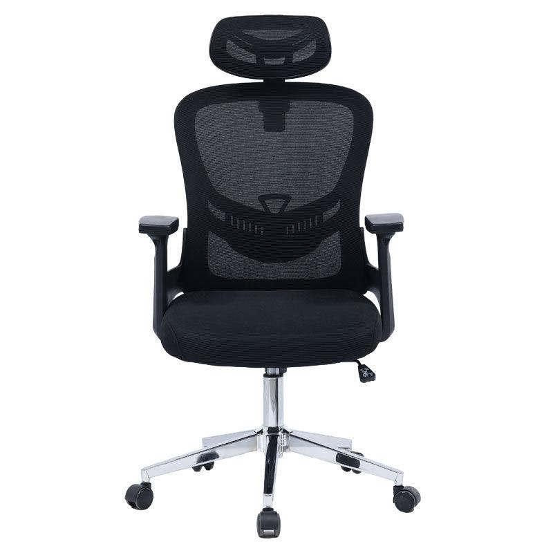Scaun de birou manager Ignatius mesh, Gri - Negru, 110-120x65x45 cm - Negru