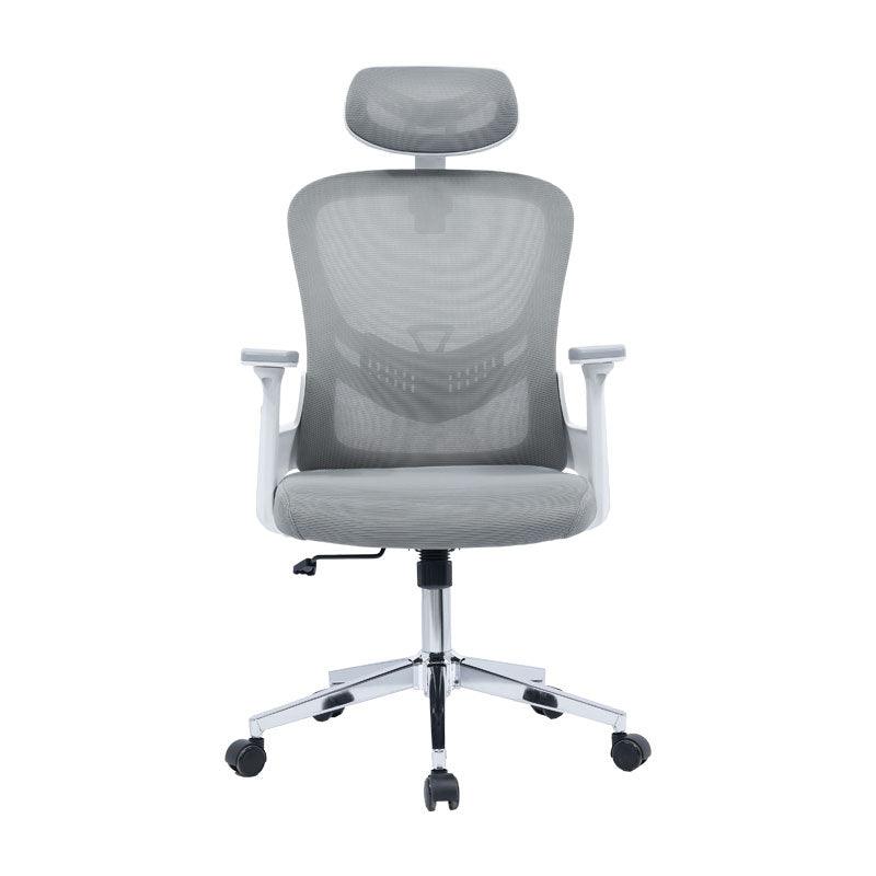 Scaun de birou manager Ignatius mesh, Gri - Negru, 110-120x65x45 cm - Gri