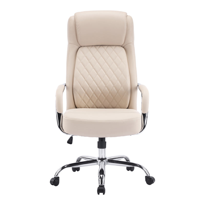 Scaun de birou Manager Rianda, bej, 70x6x116-124 cm