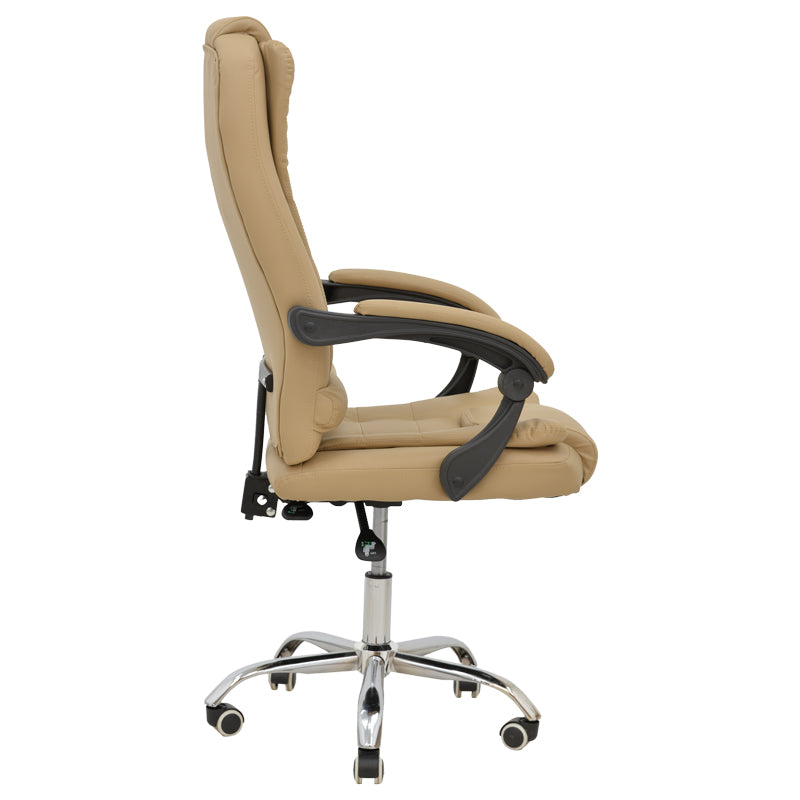 Scaun de birou Manager Toronsi, Bej - Negru, 60x68x128 cm - Bej