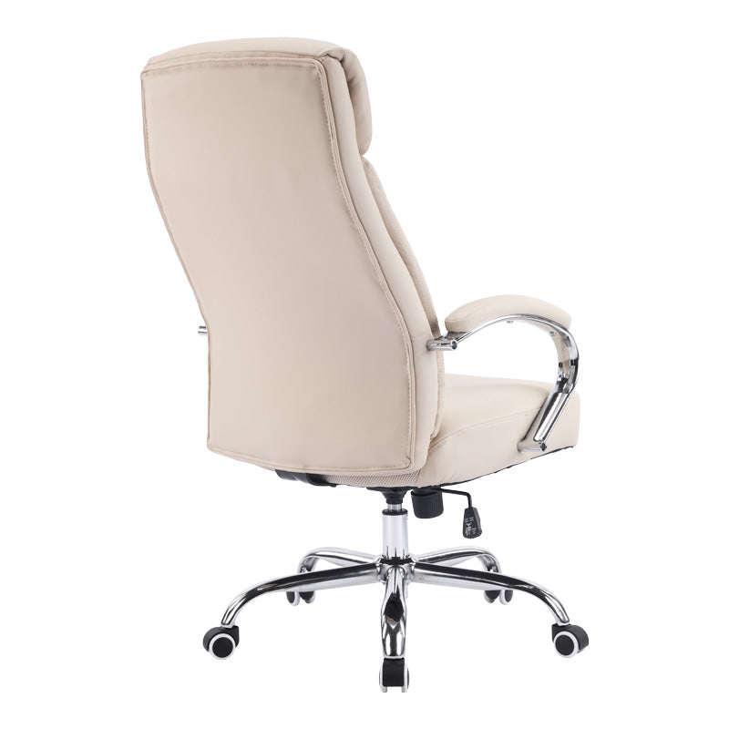 Scaun de birou managerial Venza, piele PU, 70x65x124 cm - Bej
