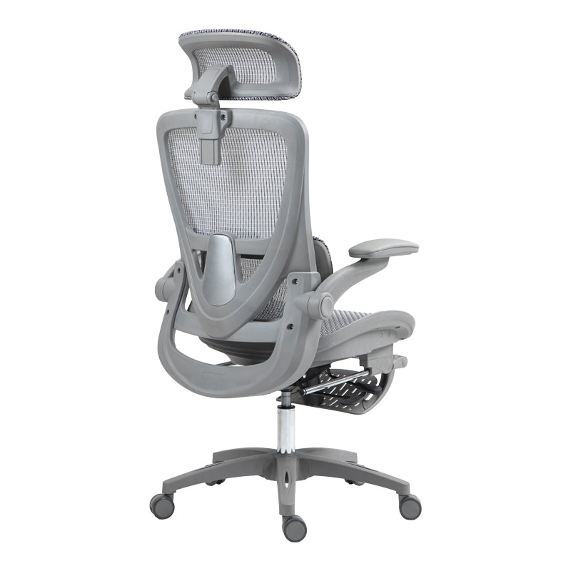 Scaun de birou manager Zenyk plasa, Alb, 63x70x126 cm