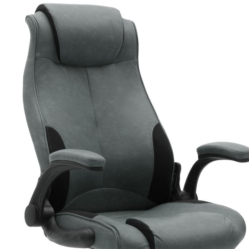 Scaun de birou managerial Bear PU, 65x79x115 cm - Gri