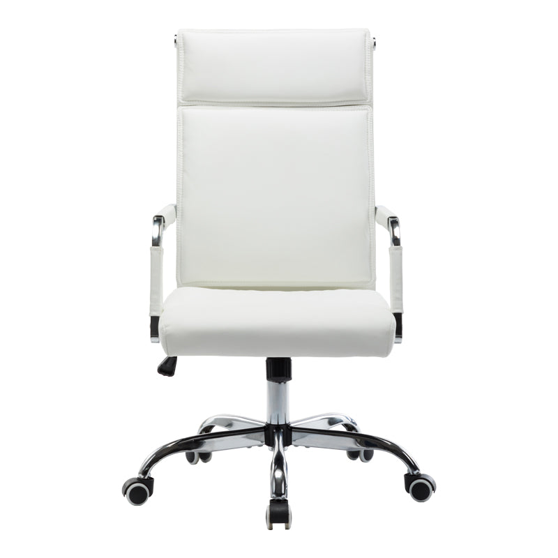 Scaun de birou managerial cu funcție ajustabilă Mavel, Albă, 55x62x100-110 cm