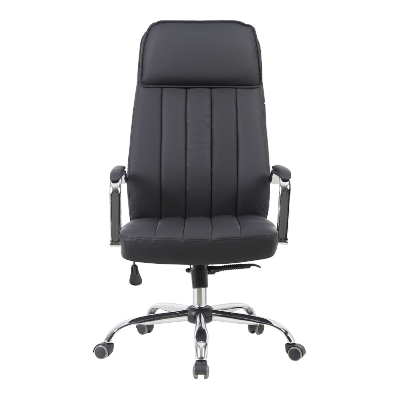 Scaun de birou managerial Morales, piele PU, 60x70x124 cm - Negru
