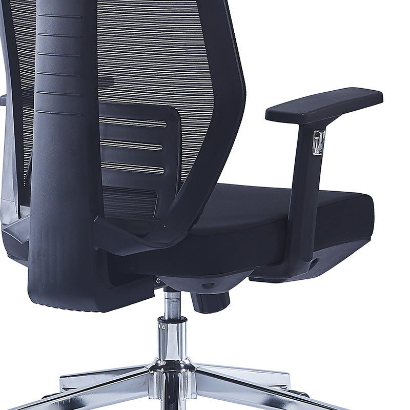 Scaun de birou pentru manager Commend, neagra, 50x50x114-124 cm