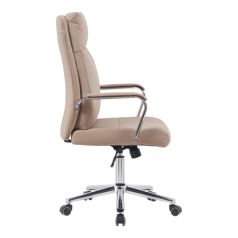 Scaun de birou pentru manager Siquel, cappuccino, 65x58 cm