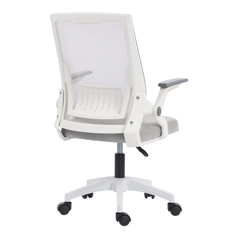 Scaun de birou Penza, 48x58x102 cm - Alb-Gri