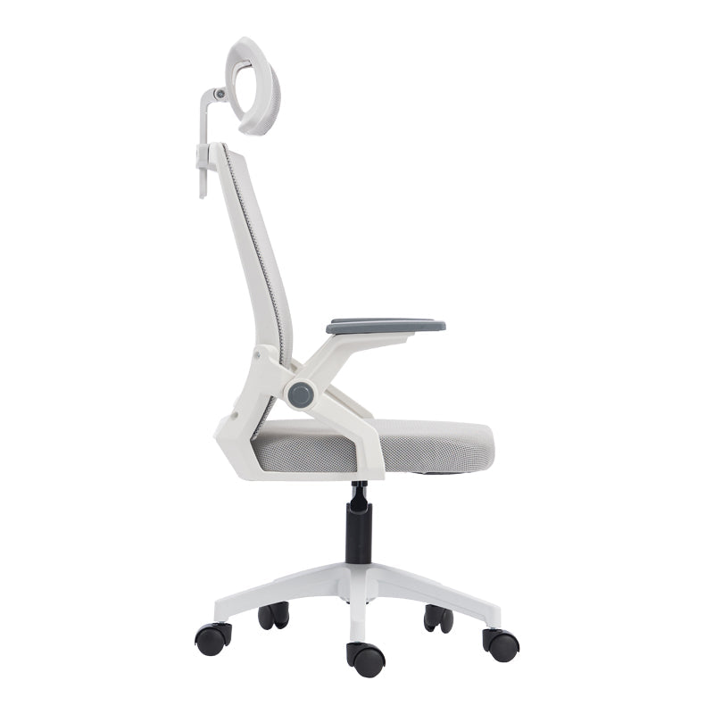 Scaun de birou Plymot, 48x58x112-122 cm - Gri