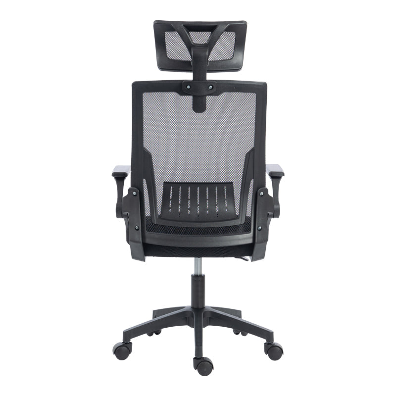 Scaun de birou Plymot, 48x58x112-122 cm - Negru