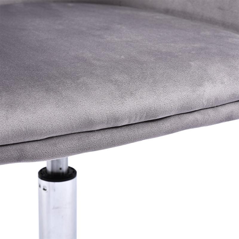 Scaun de birou Xever, catifea, Roz - Gri, 54x55x80 cm - Gri
