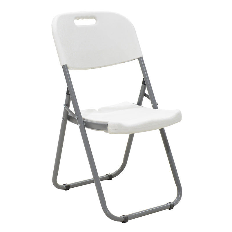 Scaun de camping pliabil comercial Edison cu si armat, alb, 45x50x88 cm