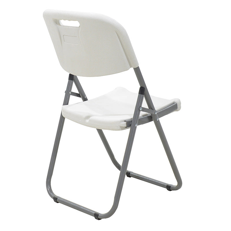 Scaun de camping pliabil comercial Edison cu si armat, alb, 45x50x88 cm