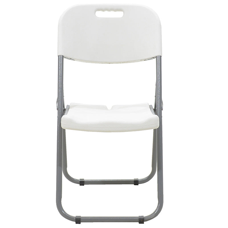 Scaun de camping pliabil comercial Edison cu si armat, alb, 45x50x88 cm