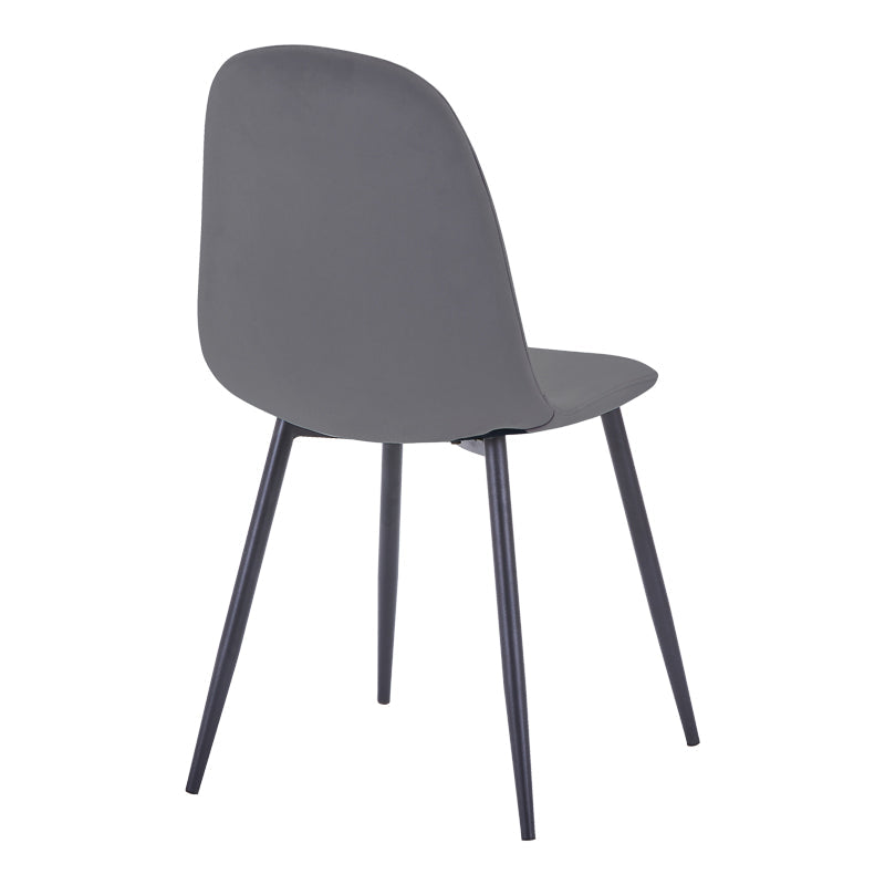 Scaun de sufragerie Bella din Panza neagra metal, negru, 43x52x89 cm