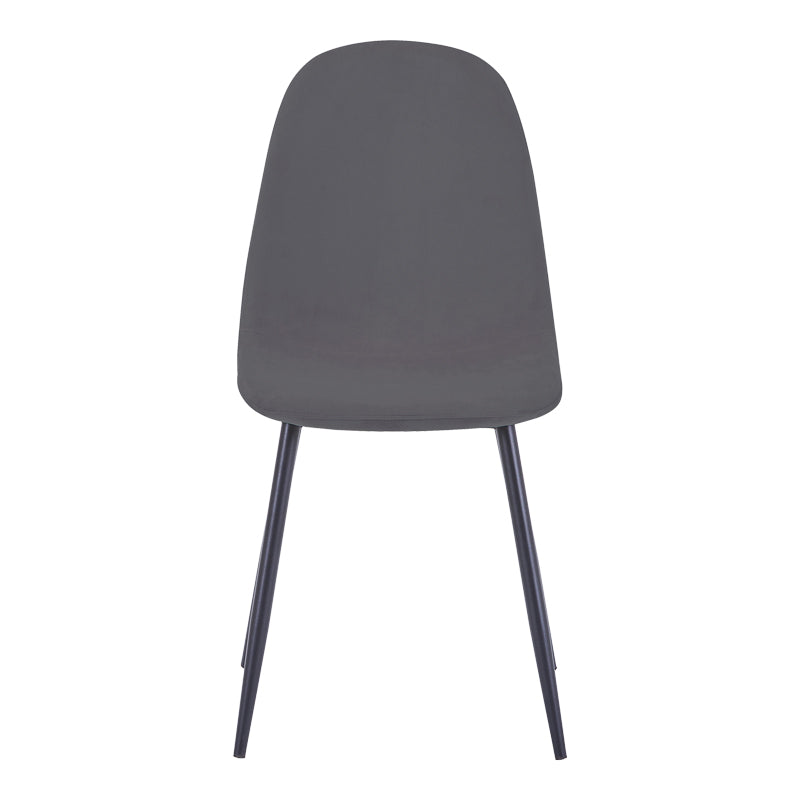 Scaun de sufragerie Bella din Panza neagra metal, negru, 43x52x89 cm