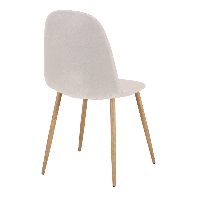 Scaun de sufragerie Bella din stofa gri, deschis Natural, 43x52x89 cm - Gri