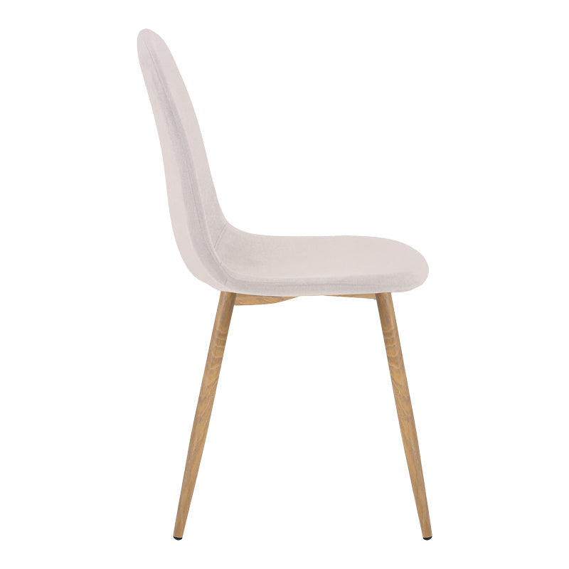 Scaun de sufragerie Bella din stofa gri, deschis Natural, 43x52x89 cm - Gri