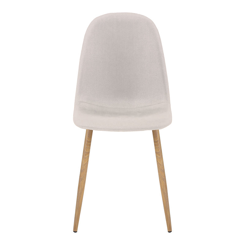 Scaun de sufragerie Bella din stofa gri, deschis Natural, 43x52x89 cm - Gri