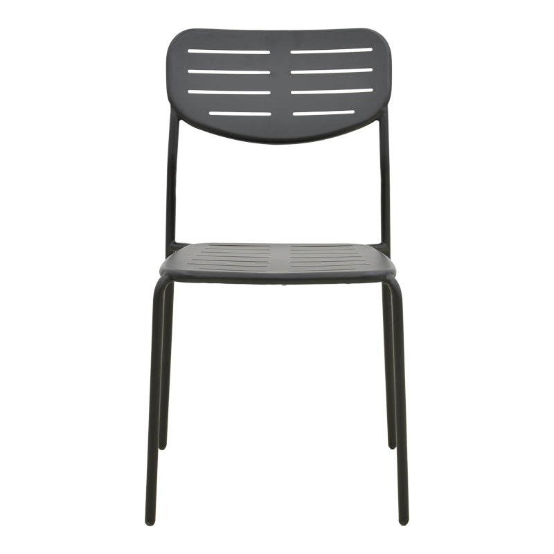 Scaun exterior Deraby, metal, 52x46x83 cm - Negru