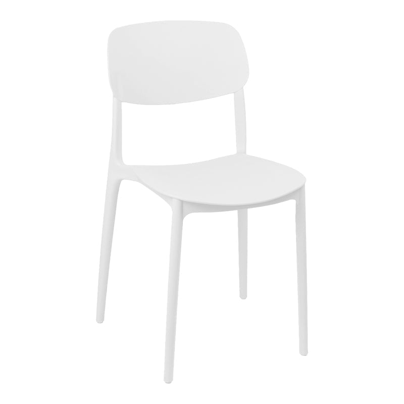 Scaun stivuibil Berdian, mint, polipropilena, Diverse culori, 38x49x79 cm - Alb