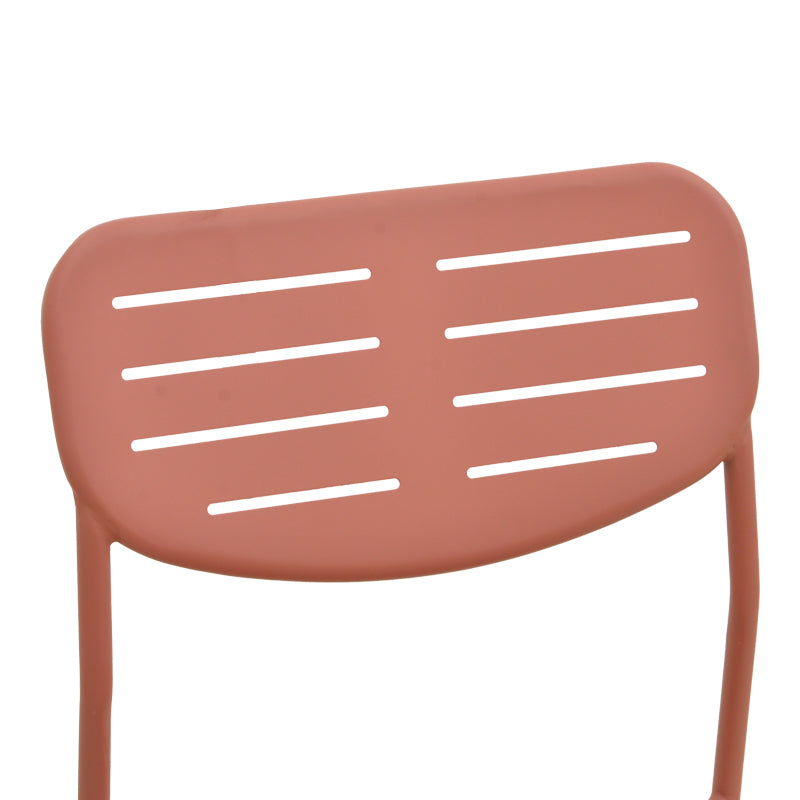 Scaun exterior Deraby, metal, 52x46x83 cm - Teracota