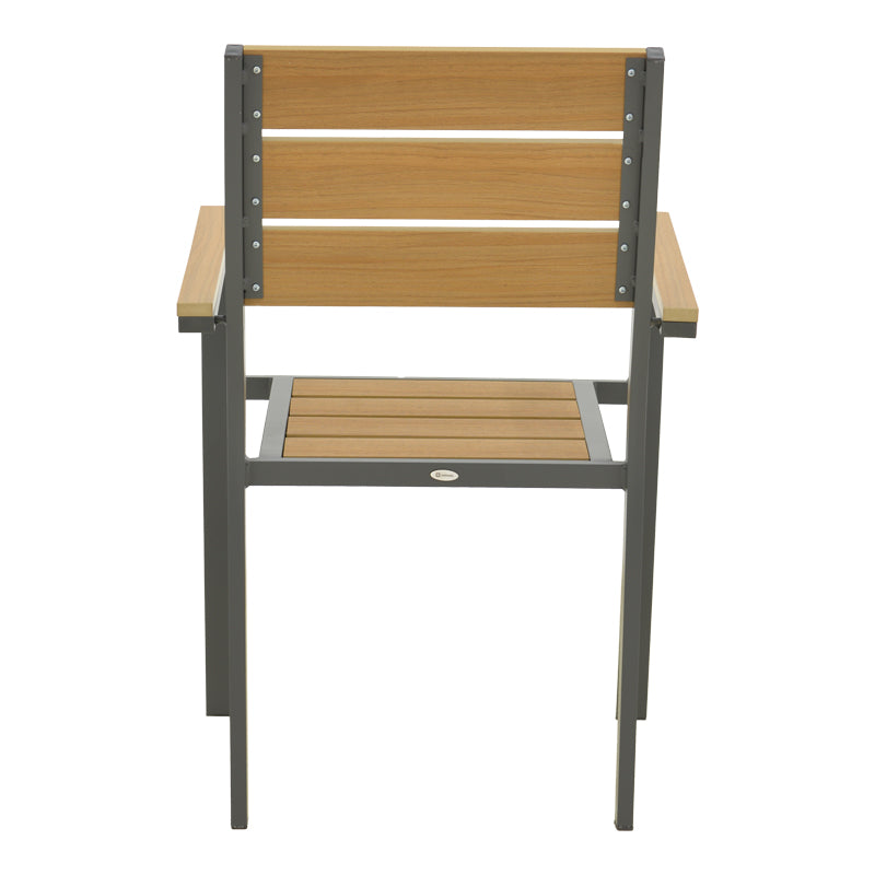 Scaun exterior Breze, aluminiu si plywood, 58x60x88 cm - Natural-Antracit