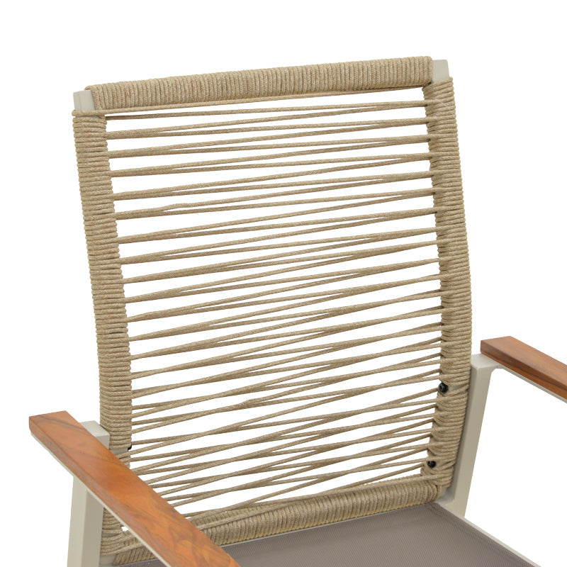 Scaun exterior Aegean, aluminiu si textil, 56x58x91 cm - Bej