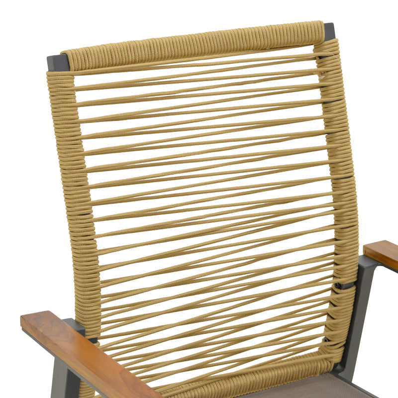 Scaun exterior Aegean, aluminiu si textil, 56x58x91 cm - Antracit