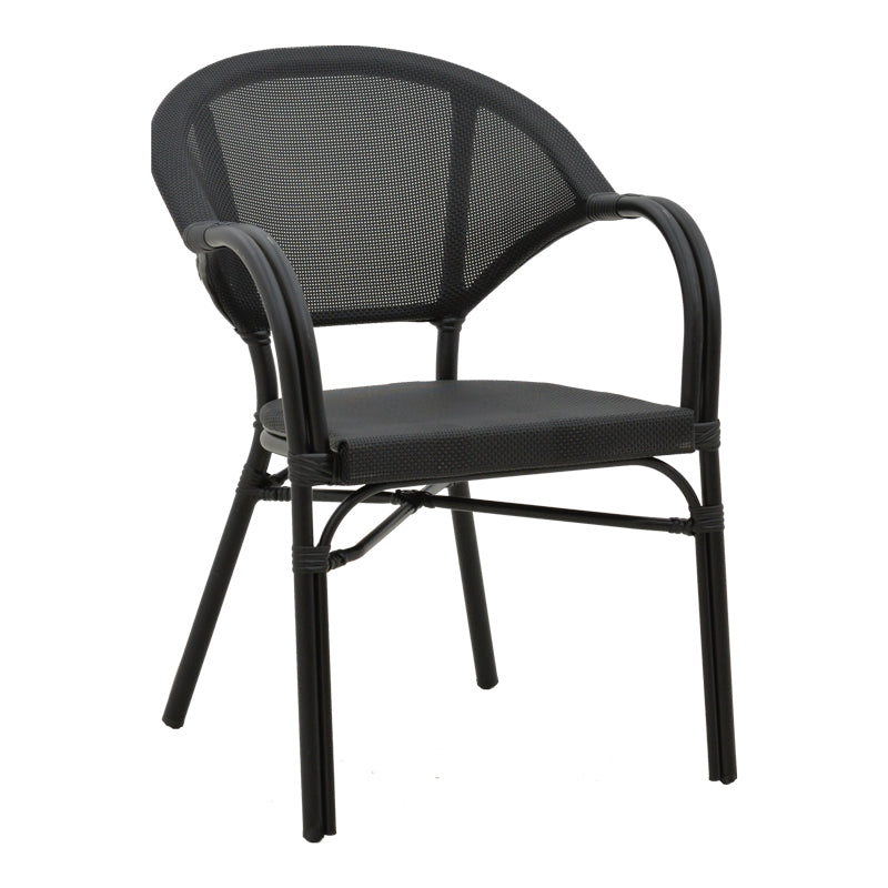 Scaun de gradina Elyza, Bej - Negru, 57x62x84 cm - Scaun de gradina Elyza, Bej - Negru, 57x62x84 cm