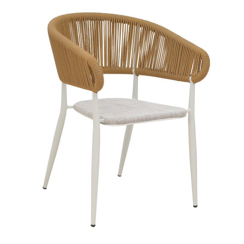 Scaun de gradina Raven, Alb - Gri, 57x62x78 cm - Scaun de gradina Raven, Alb - Gri, 57x62x78 cm