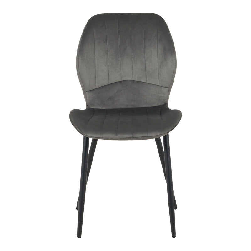 Scaun cu funcție de accent Jelour, Catifea, Galbenă, 46x60x84 cm - Antracit