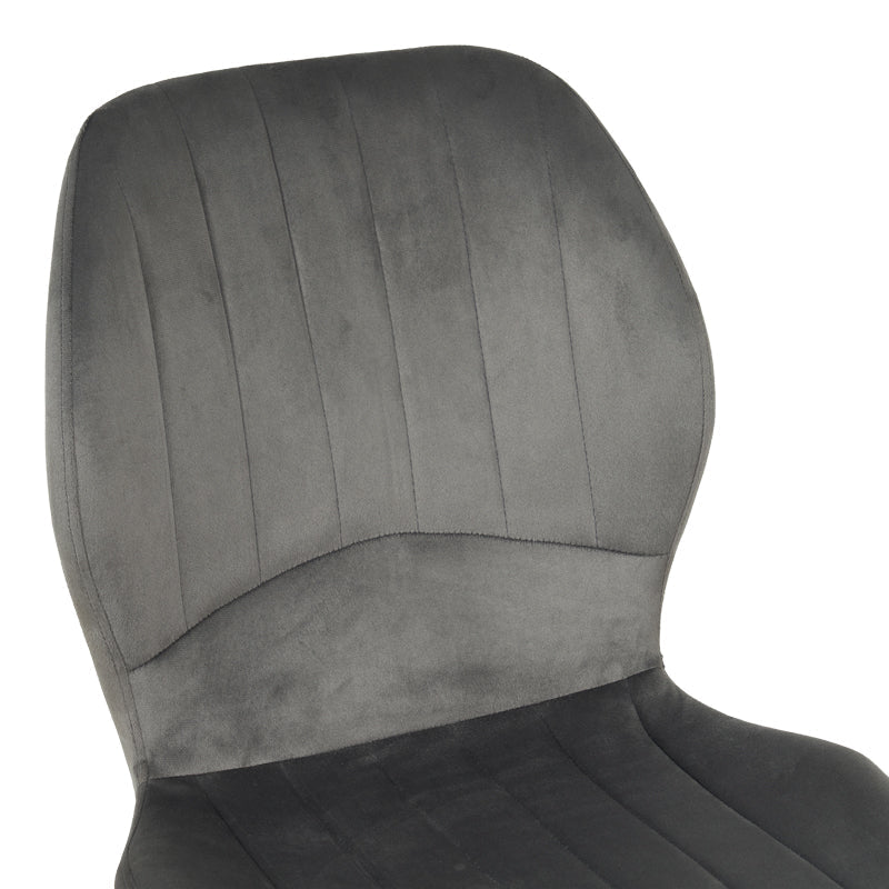 Scaun cu funcție de accent Jelour, Catifea, Galbenă, 46x60x84 cm - Antracit