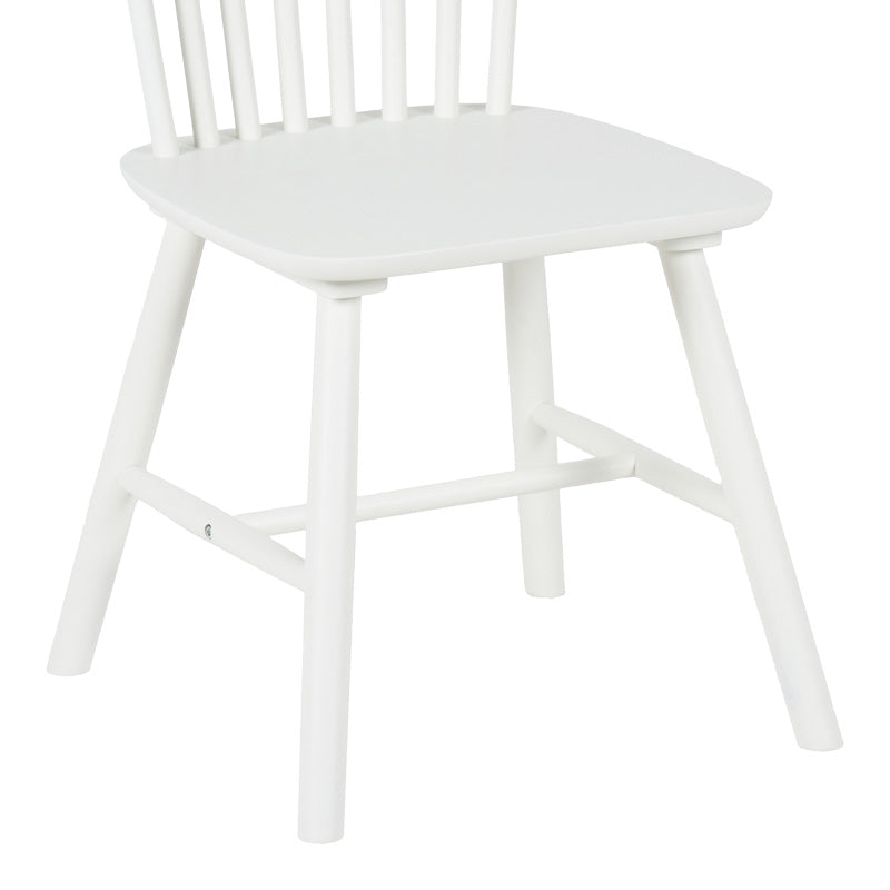 Scaun din lemn de cauciuc Melia, Lemn, Alb, 45x51x87 cm
