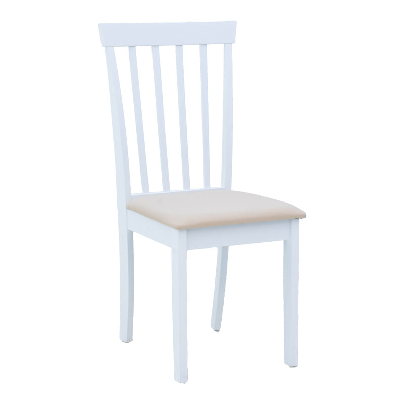 Scaun din lemn Houston, rubberwood, finisaj, Alb - Nuc, 40x49x94 cm - Scaun din lemn Houston, rubberwood, finisaj, Alb - Nuc, 40x49x94 cm