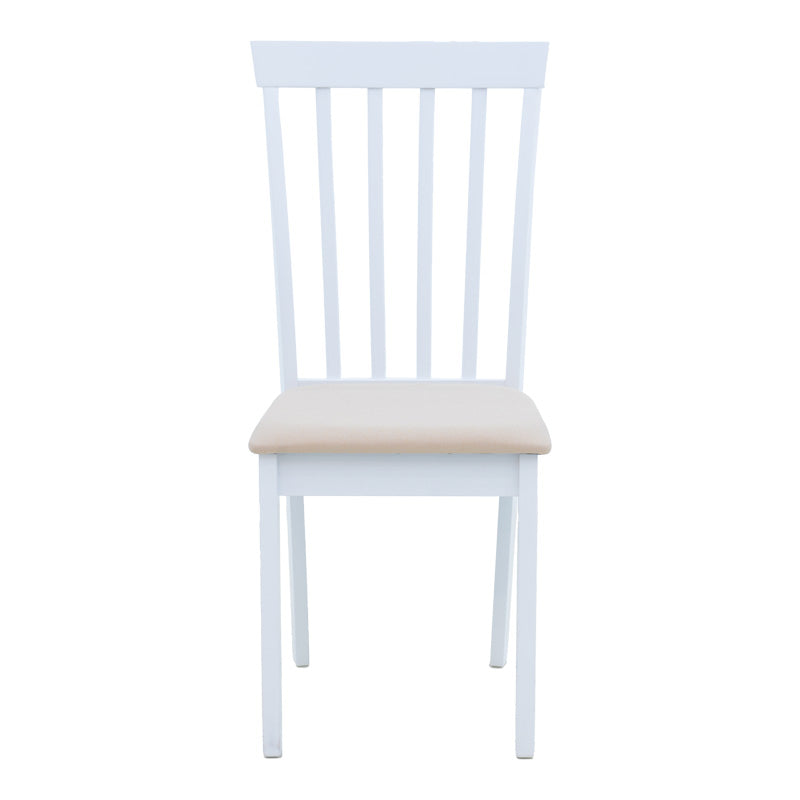 Scaun din lemn Houston, rubberwood, finisaj, Alb - Nuc, 40x49x94 cm - Alb