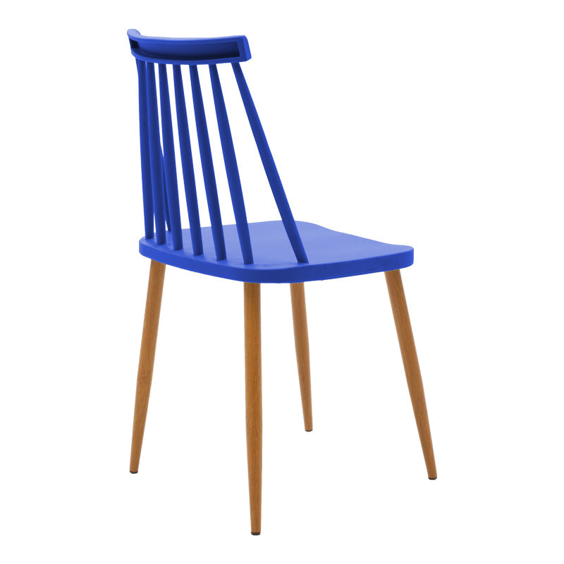 Scaun de sufragerie Aurora, Alb-Natural, polipropilena si metal, 42x50x77 cm - Blue-Natural