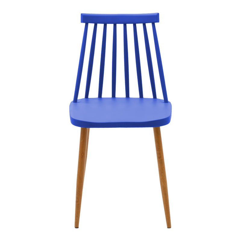 Scaun de sufragerie Aurora, Alb-Natural, polipropilena si metal, 42x50x77 cm - Blue-Natural