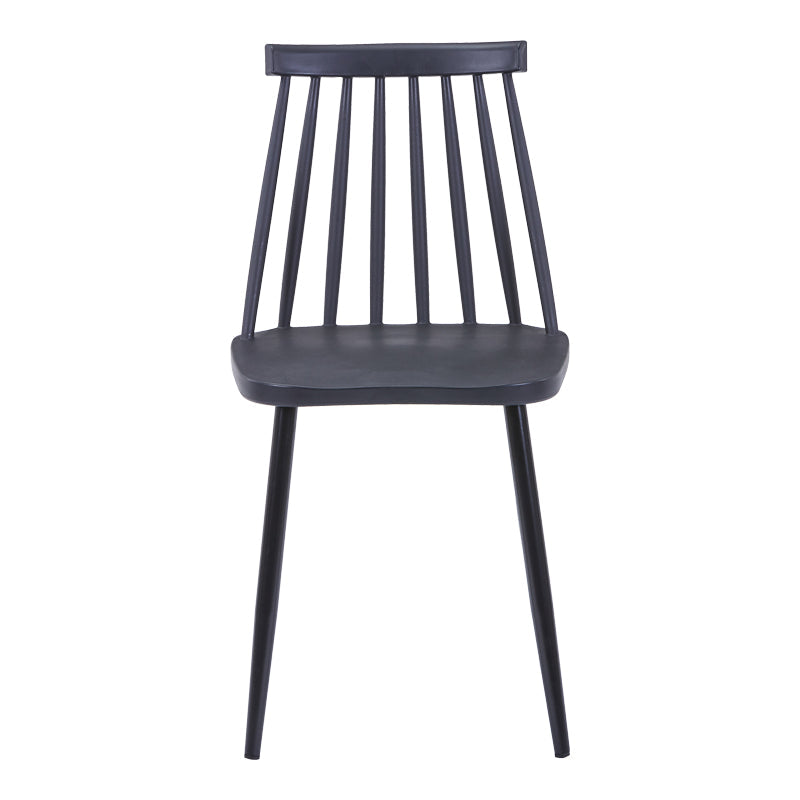 Scaun de sufragerie Aurora, polipropilena si metal, Negru, 42x50x77 cm
