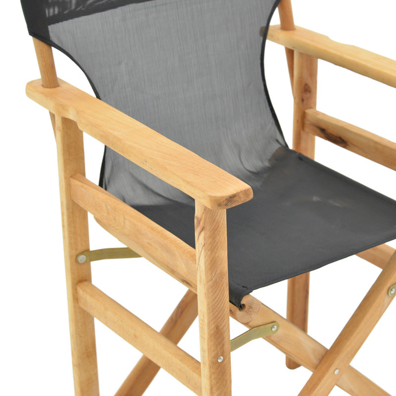 Scaun directorial Kompa din lemn de fag masiv, Natural - Tesatura neagra inchis Nexus, 54x57 cm