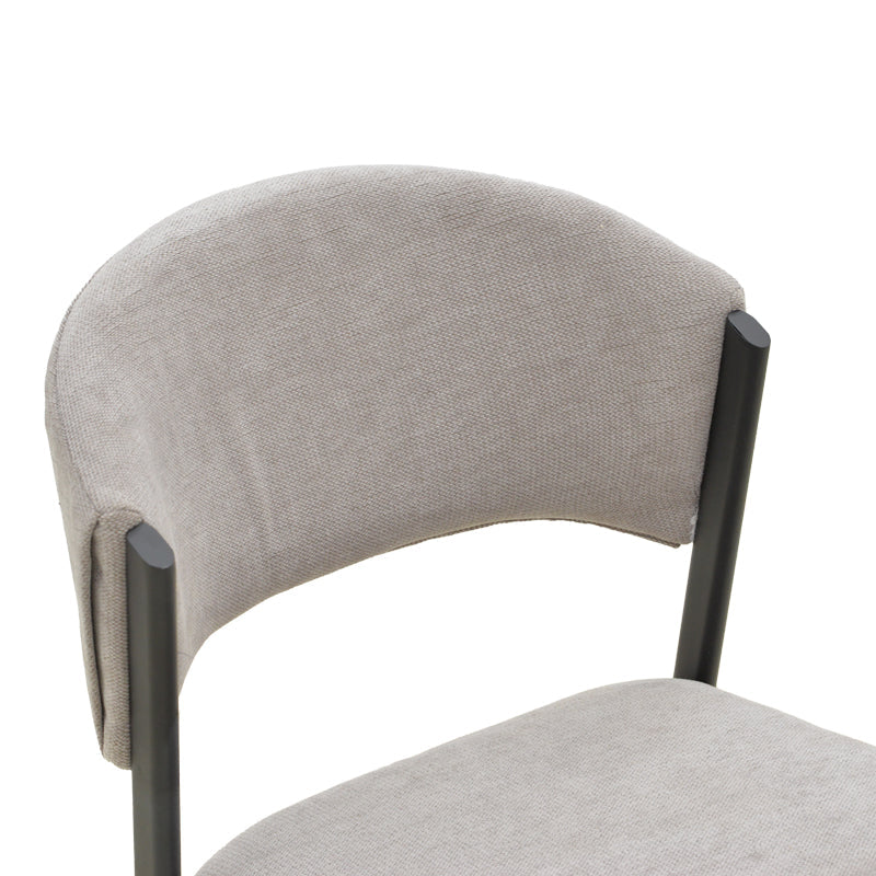 Scaun Dolez, Stofa, 49x59x82 cm - Gri