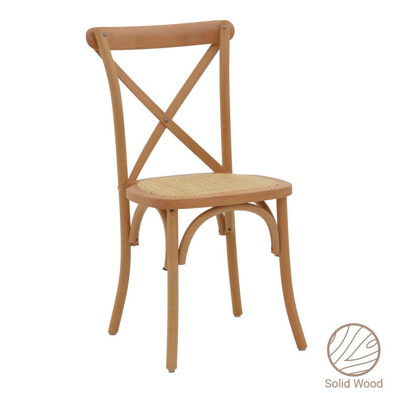Scaun Dylon, Alb - Natural, 48x52x89 cm - Scaun Dylon, Alb - Natural, 48x52x89 cm - 263-000020