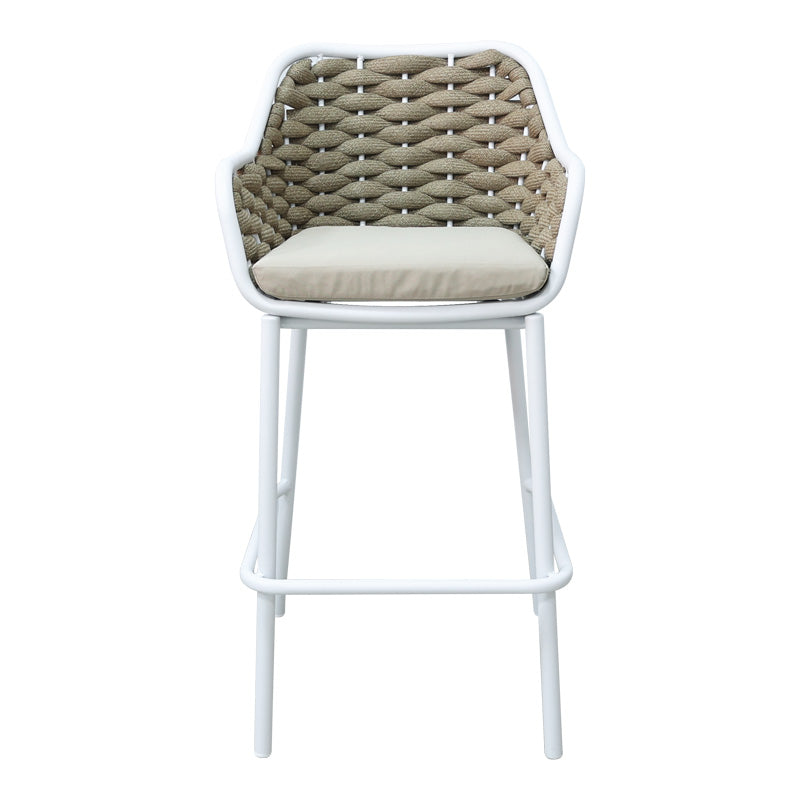 Scaun e bar Zuki, Alb - Gri, 55x54x109 cm - Alb