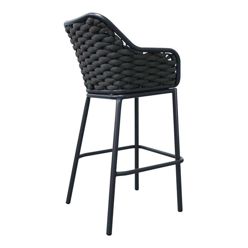 Scaun e bar Zuki, Alb - Gri, 55x54x109 cm - Gri