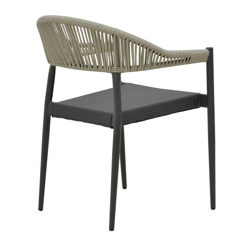 Scaun Elation, Gri inchis - Alb, 56x62x77 cm - Gri inchis