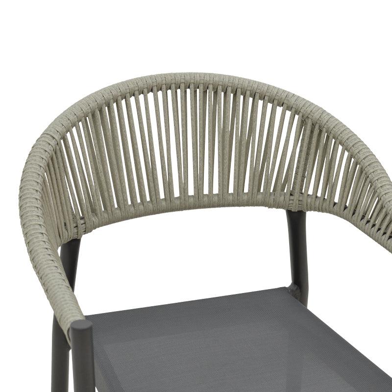 Scaun Elation, Gri inchis - Alb, 56x62x77 cm - Gri inchis