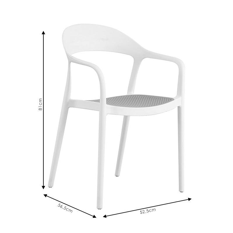 Scaun Ember cu protectie UV, Alb - Bej, 52x56x81 cm - Alb