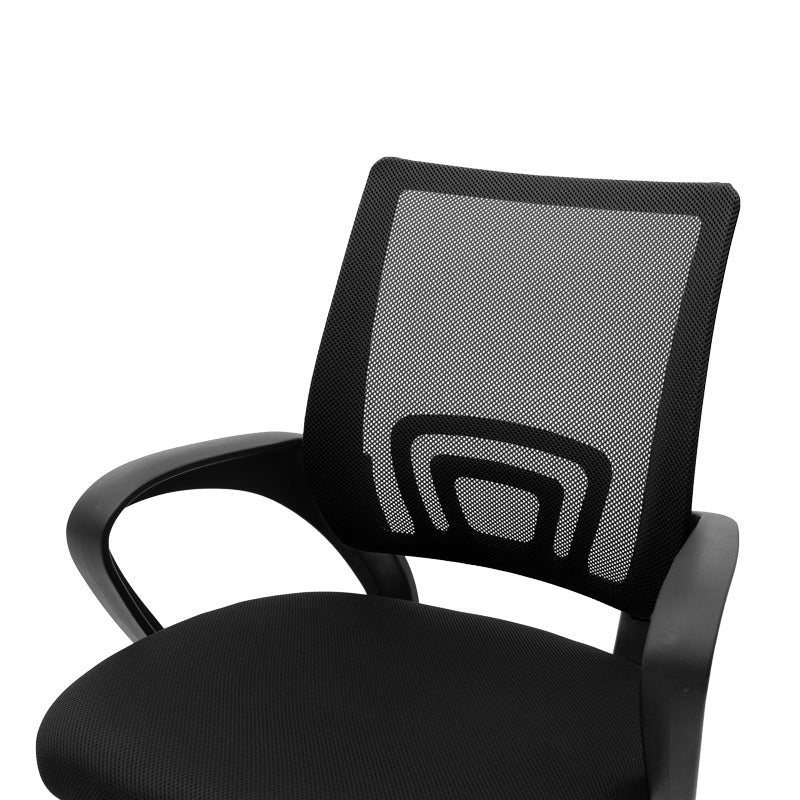 Scaun ergonomic de birou Berto II cu spatar din mesh, – roz/negru, 60x48x85-95 cm - Negru