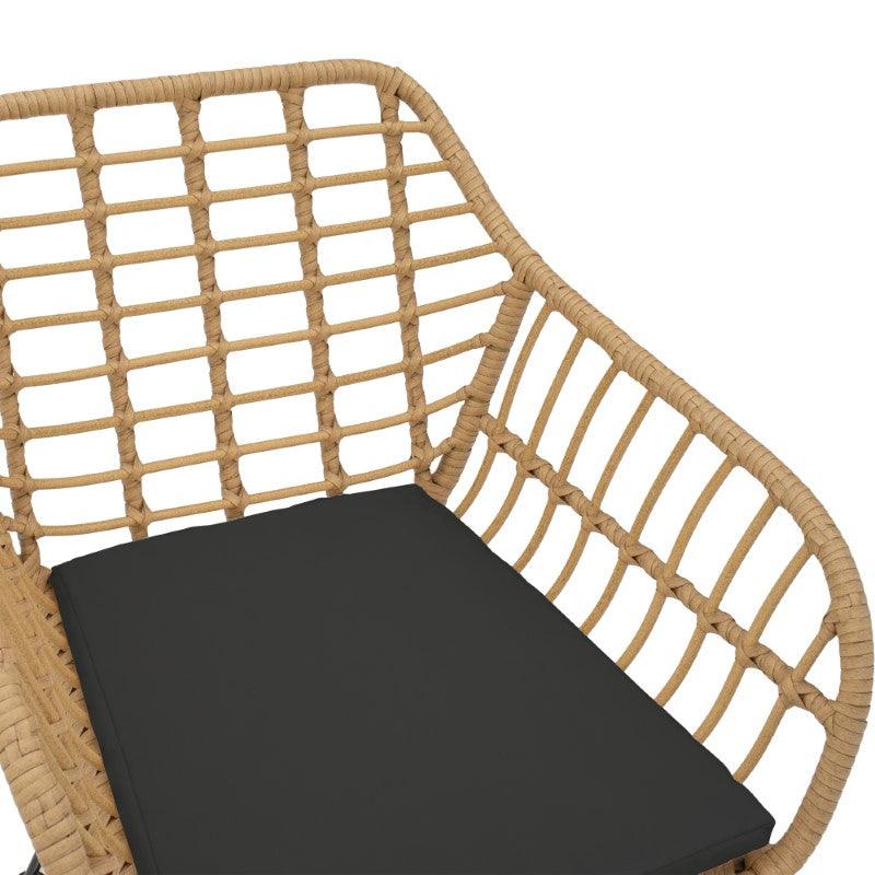 Scaun exterior Naoki, Negru, 55x58x79 cm